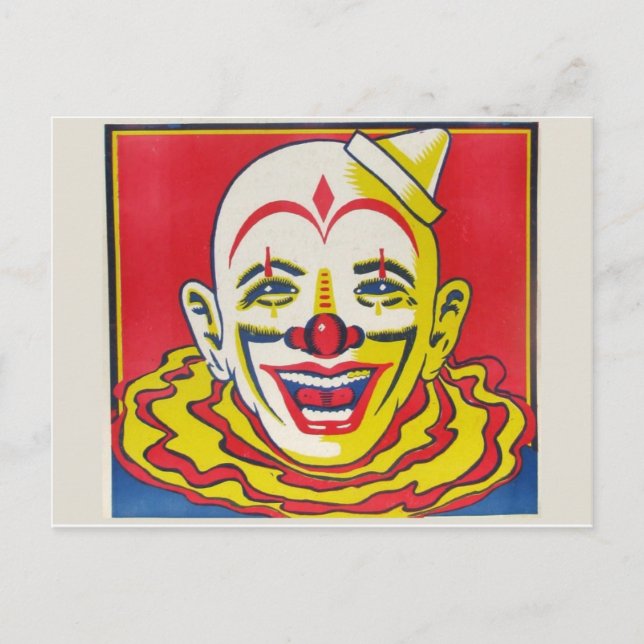 Zirkusclown-Postkarte Postkarte (Vorderseite)