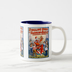 Zirkusclown-Show der alten Schule Zweifarbige Tasse