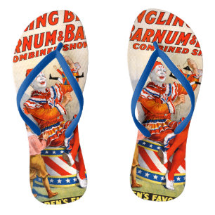 Zirkusclown-Show im Vintage-Stil Flip Flops