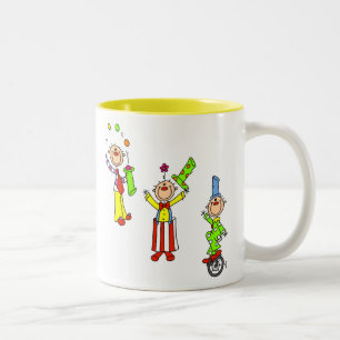 Zirkusclowns Zweifarbige Tasse