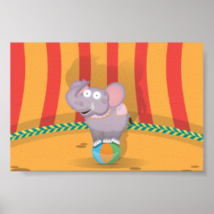 Zirkuselefant Poster