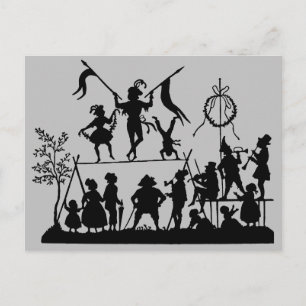 Zirkusgruppe Postkarte
