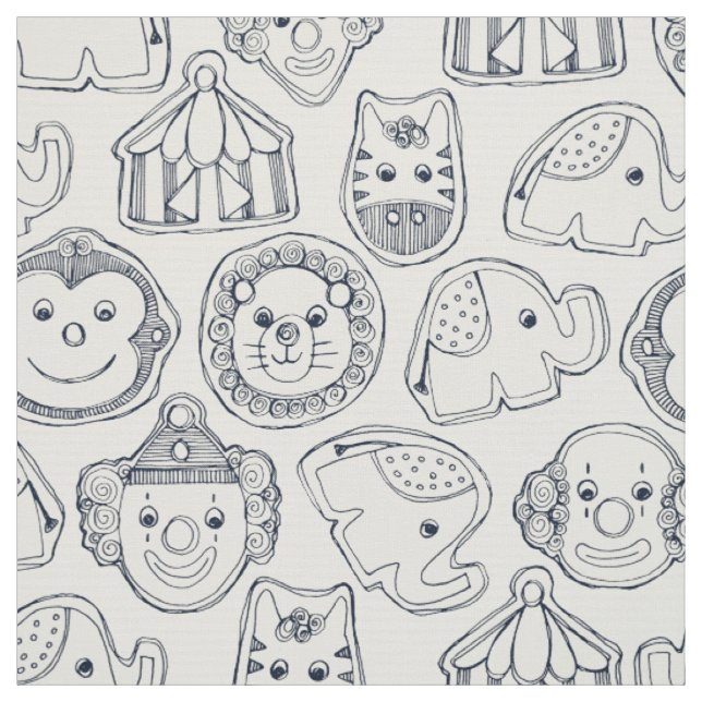 Zirkuskekse Stoff (Muster)
