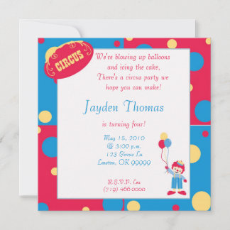 Zirkuskopie, Wir blasen Luftballons ... Einladung