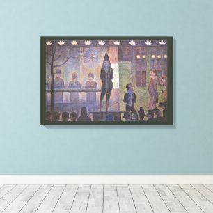 Zirkusparade von Georges Seurat, Vintage Art Leinwanddruck