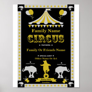 Zirkusparty-Plakate und -Karten Poster