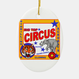 Zirkusplakat im Vintage-Stil Keramik Ornament