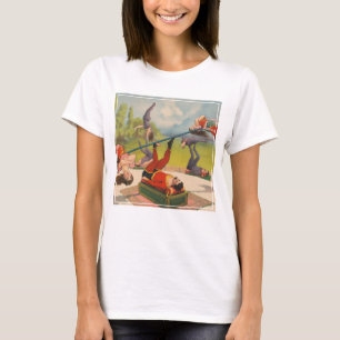 Zirkusplakat mit akrobatischen Darbietungen, circa T-Shirt
