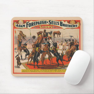 Zirkusplakat mit Great Danes und Trainer Mousepad