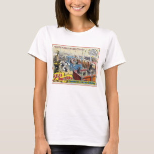 Zirkusplakat mit wilden Tieren in Käfigen T-Shirt