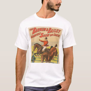 Zirkusplakat von 2 Ponys, die über ein Hindernis s T-Shirt