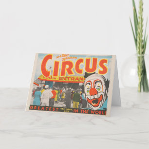Zirkusplakat von Menschen, die in das Big Top eint Karte