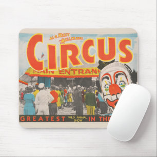 Zirkusplakat von Menschen, die in das Big Top eint Mousepad