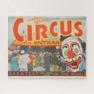 Zirkusplakat von Menschen, die in das Big Top eint Puzzle