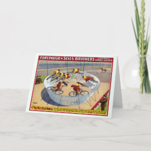 Zirkusposter der sieben Gaynells-Reitbikes Karte