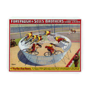 Zirkusposter der sieben Gaynells-Reitbikes Magnet