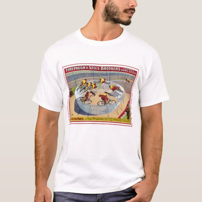 Zirkusposter der sieben Gaynells-Reitbikes T-Shirt (Vorderseite)