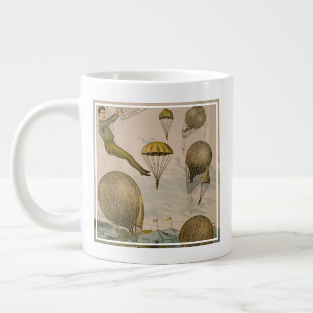 Zirkusposter einer Luftballondarstellung Jumbo-Tasse (Links)