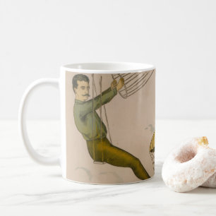 Zirkusposter einer Luftballondarstellung Kaffeetasse