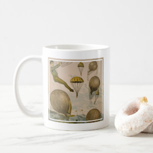 Zirkusposter einer Luftballondarstellung Kaffeetasse