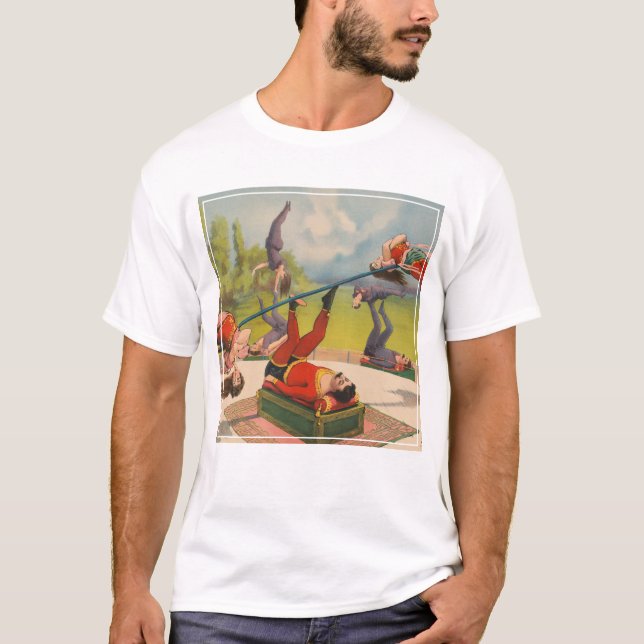 Zirkusposter mit Acrobatic Acts, Circa 1899. T-Shirt (Vorderseite)