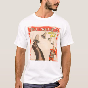 Zirkusposter mit einer Seelenlion, die Hasen fängt T-Shirt