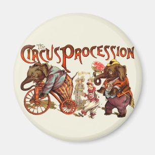 Zirkusprozession Elefantenantik Kunst Magnet