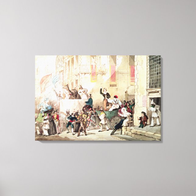 Zirkusprozession in Italien, 1830 Leinwanddruck (Vorderseite)