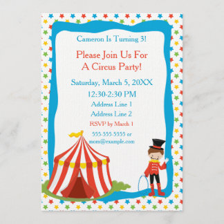 Zirkusthema| Zirkuszelt| Circus Party Einladung