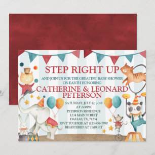 Zirkustier-Babyparty-Einladung laden ein Einladung