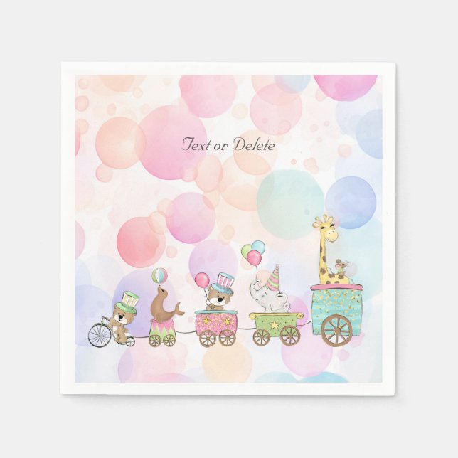 Zirkustiere Napkins Serviette (Vorderseite)