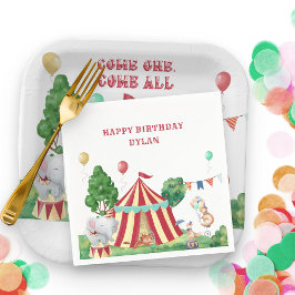 Zirkustiere und Big Top Kindergeburtstag Party Serviette