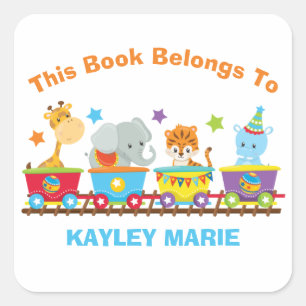 Zirkustiertraining für Niedliche Kinder Dieses Buc Quadratischer Aufkleber