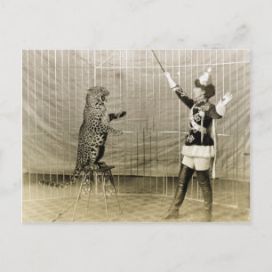 Zirkustrainer Vintage Postkarte