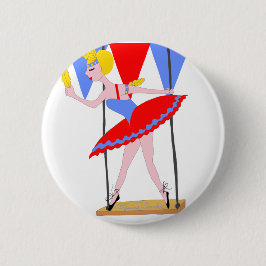 Zirkustrapeze-Künstler-Zirkus-Party Button