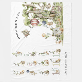 Zirkuswaldtiere | Baby Milestone Fleecedecke