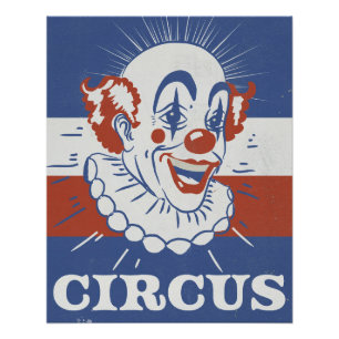 Zirkuswerbung im Vintage-Stil Poster