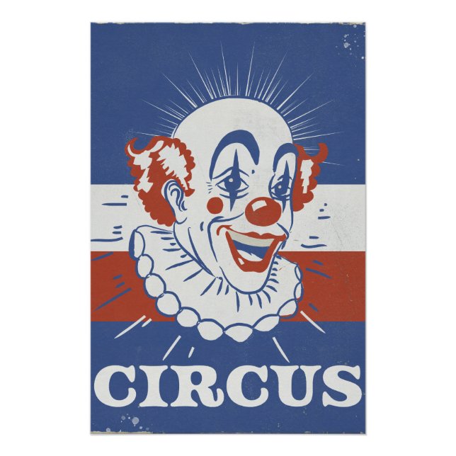 Zirkuswerbung im Vintage-Stil Poster (Vorderseite)