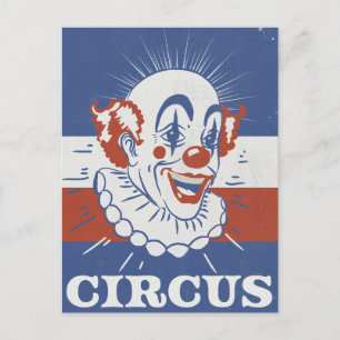 Zirkuswerbung im Vintage-Stil Postkarte
