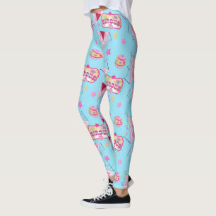 Zirkuszelt Ball Gelbe Sterne Vintage Unterhaltung Leggings