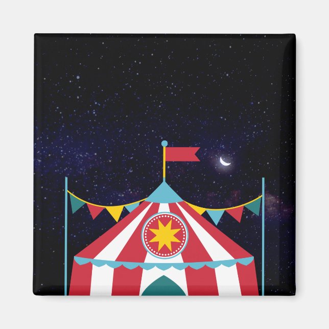 Zirkuszent in der Nacht Magnet (Vorne)