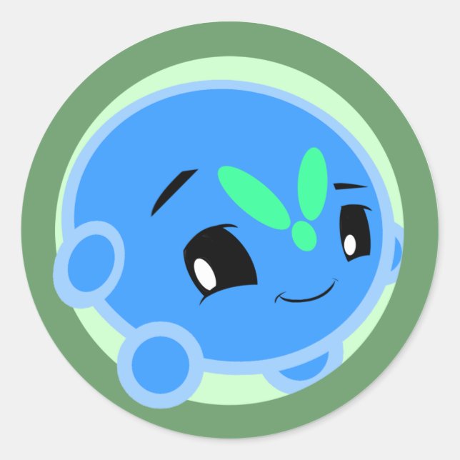 Ziro Stickers! Runder Aufkleber (Vorderseite)