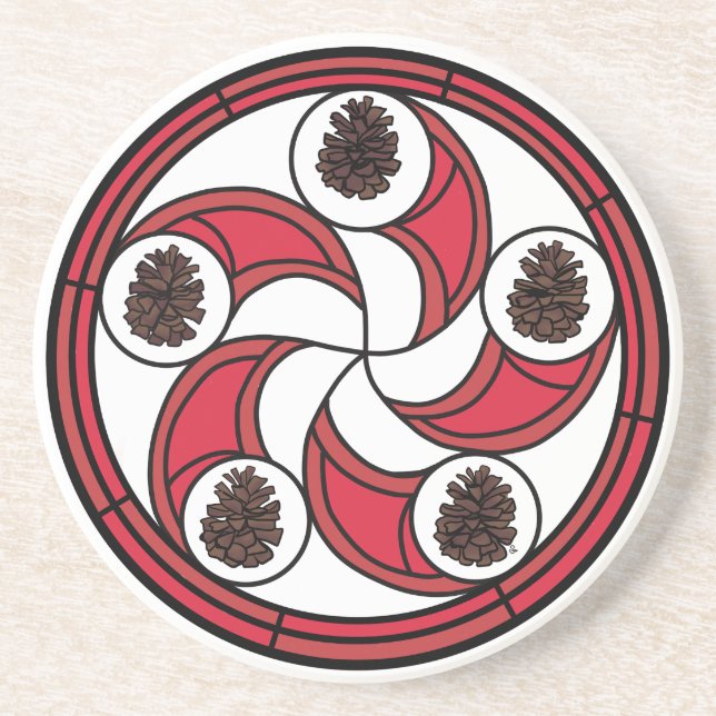 Zisa-Hexa-Zeichen auf einem Untersetzer (Vorne)