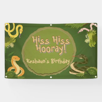 Zisch Zisch Hurra, Schlange Geburtstag Banner