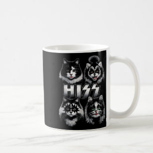 Zischende Katzen Lustige Katzen Rockmusikliebhaber Kaffeetasse