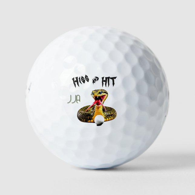Zischende Schlange - Golfergeschenk  Golfball (Vorderseite)