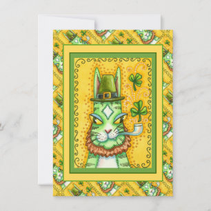 ZISCHENDER UND FITZ KOBOLD ST. PADDYS LUSTIGE KATZ FEIERTAGSKARTE