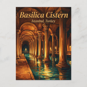 Zisterne Basilika, Istanbul, Marmara Postkarte