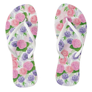 Zistvogel und Blume Flip Flops