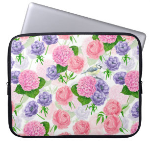 Zistvogel und Blume Laptopschutzhülle